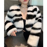 ホワイト | ノーカラーフェイクファーショートコート ジャケット ブルゾン | Riff