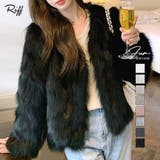 ノーカラーエコファージャケット コート フェイクファー | Riff | 詳細画像1 