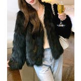 ノーカラーエコファージャケット コート フェイクファー | Riff | 詳細画像13 