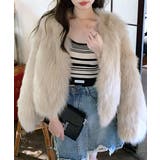 ノーカラーエコファージャケット コート フェイクファー | Riff | 詳細画像14 