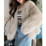 ノーカラーエコファージャケット コート フェイクファー | Riff | 詳細画像15 