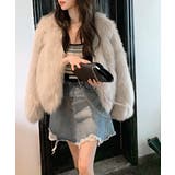 ノーカラーエコファージャケット コート フェイクファー | Riff | 詳細画像16 