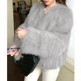 ノーカラーエコファージャケット コート フェイクファー | Riff | 詳細画像6 