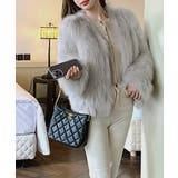 ノーカラーエコファージャケット コート フェイクファー | Riff | 詳細画像7 