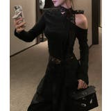 ワンショルリボンレース切り替えトップス カットソー Tシャツ | Riff | 詳細画像11 