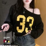 プリントワンショルトップス ロゴ オフショル | Riff | 詳細画像1 