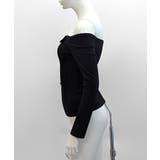 ベルトデザインオフショルトップス オフショルダー Tシャツ | Riff | 詳細画像17 