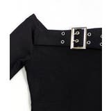 ベルトデザインオフショルトップス オフショルダー Tシャツ | Riff | 詳細画像19 