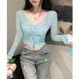 [2点セット] ベルスリーブシアーブラウス+キャミソールセット アンサンブル | Riff | 詳細画像8 