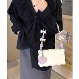 リボン付きショルダーバッグ ハートチャーム バイカラー | Riff | 詳細画像12 