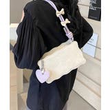 リボン付きショルダーバッグ ハートチャーム バイカラー | Riff | 詳細画像14 