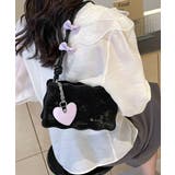 リボン付きショルダーバッグ ハートチャーム バイカラー | Riff | 詳細画像17 