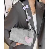 リボン付きショルダーバッグ ハートチャーム バイカラー | Riff | 詳細画像2 