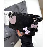 リボン付きショルダーバッグ ハートチャーム バイカラー | Riff | 詳細画像21 