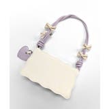 リボン付きショルダーバッグ ハートチャーム バイカラー | Riff | 詳細画像24 