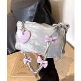 リボン付きショルダーバッグ ハートチャーム バイカラー | Riff | 詳細画像5 