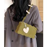 リボン付きショルダーバッグ ハートチャーム バイカラー | Riff | 詳細画像7 