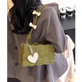 リボン付きショルダーバッグ ハートチャーム バイカラー | Riff | 詳細画像9 