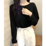 ブラック | スラブコットンロンT Tシャツ カットソー | Riff