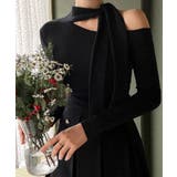 ワンショルダーマフラーデザイントップス チョーカー スカーフ | Riff | 詳細画像14 