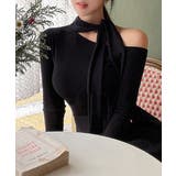 ワンショルダーマフラーデザイントップス チョーカー スカーフ | Riff | 詳細画像15 