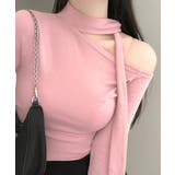 ワンショルダーマフラーデザイントップス チョーカー スカーフ | Riff | 詳細画像17 