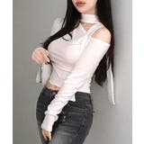 ワンショルダーマフラーデザイントップス チョーカー スカーフ | Riff | 詳細画像4 