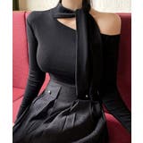 ワンショルダーマフラーデザイントップス チョーカー スカーフ | Riff | 詳細画像9 