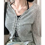 [2点セット] レースアップトップス+ホルターネックキャミソール アンサンブル | Riff | 詳細画像13 