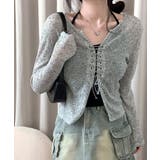 [2点セット] レースアップトップス+ホルターネックキャミソール アンサンブル | Riff | 詳細画像14 