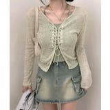 [2点セット] レースアップトップス+ホルターネックキャミソール アンサンブル | Riff | 詳細画像5 