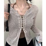 [2点セット] レースアップトップス+ホルターネックキャミソール アンサンブル | Riff | 詳細画像7 