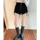 ハイウエストフロントファスナーショートパンツ サイドシャーリング ドロスト | Riff | 詳細画像5