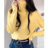 イエロー | ハイネックリブニット リブ編み タートルネック | Riff
