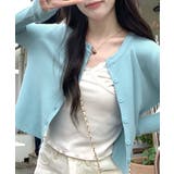 ラウンドネックリブカーディガン リブ編み ノーカラー | Riff | 詳細画像2 