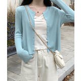 ラウンドネックリブカーディガン リブ編み ノーカラー | Riff | 詳細画像3 