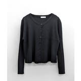 ラウンドネックリブカーディガン リブ編み ノーカラー | Riff | 詳細画像43 