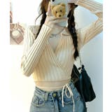 カシュクールニット ショート丈 スキッパー襟 | Riff | 詳細画像12 