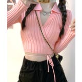 カシュクールニット ショート丈 スキッパー襟 | Riff | 詳細画像14 