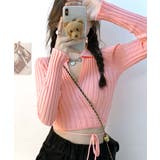 カシュクールニット ショート丈 スキッパー襟 | Riff | 詳細画像15 