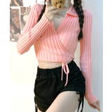 カシュクールニット ショート丈 スキッパー襟 | Riff | 詳細画像17 