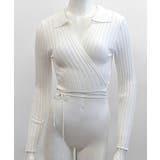 カシュクールニット ショート丈 スキッパー襟 | Riff | 詳細画像18 