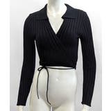 カシュクールニット ショート丈 スキッパー襟 | Riff | 詳細画像19 