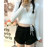 カシュクールニット ショート丈 スキッパー襟 | Riff | 詳細画像5 