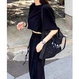 ブラック | [2点セット] カットソーセットアップ Tシャツ | Riff