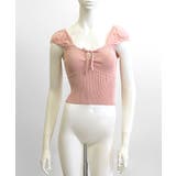 ビスチェ風リブニットトップス タンクトップ リボン | Riff | 詳細画像20 