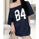 ワンショルダーナンバリングトップス Tシャツ ロゴ | Riff | 詳細画像13 