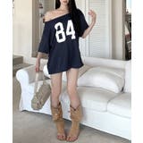 ワンショルダーナンバリングトップス Tシャツ ロゴ | Riff | 詳細画像16 