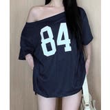 ワンショルダーナンバリングトップス Tシャツ ロゴ | Riff | 詳細画像17 