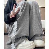 レーススウェットパンツ サイド刺繍 イージーパンツ | Riff | 詳細画像34